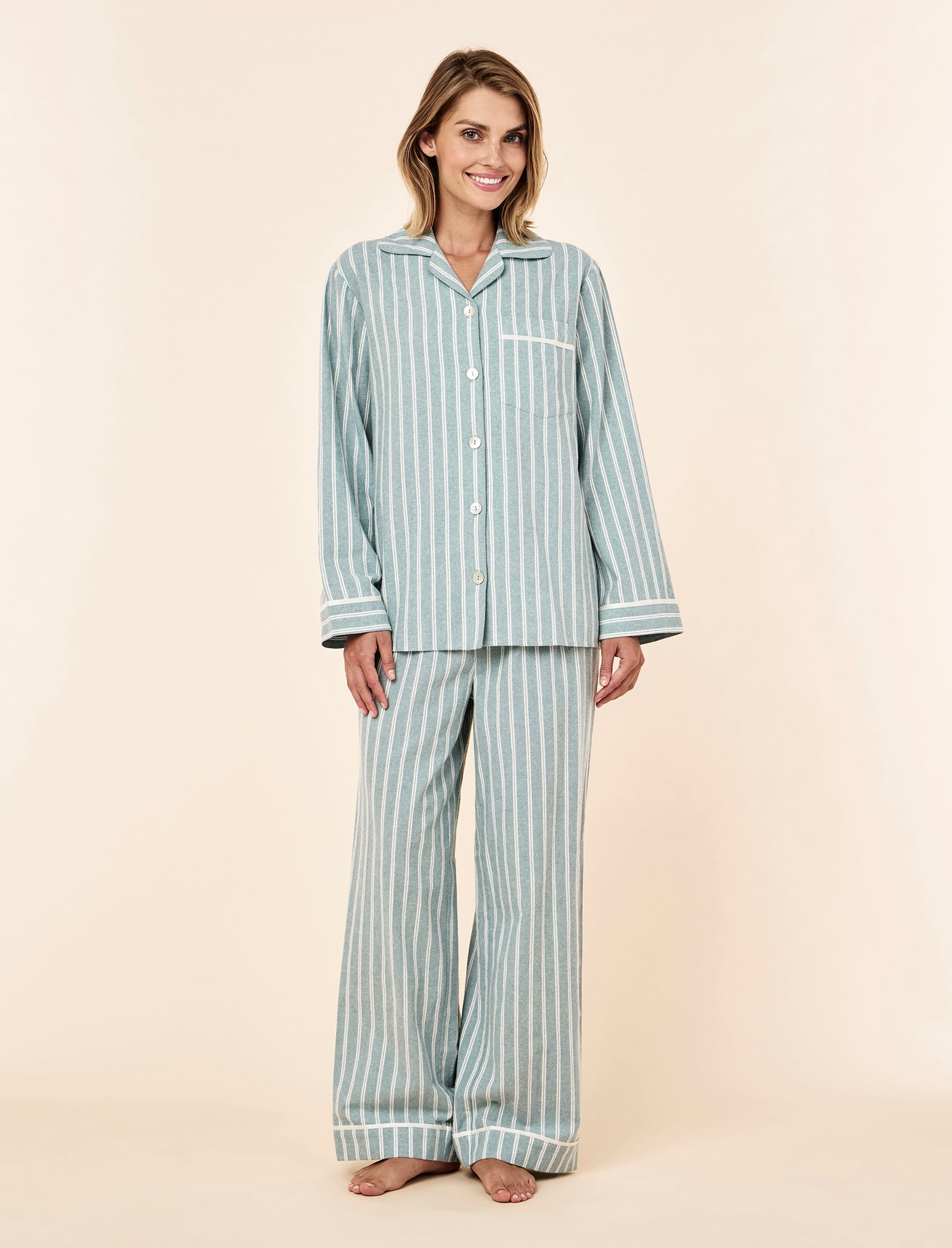 Organic Brushed Cosy Full Length PJ Set