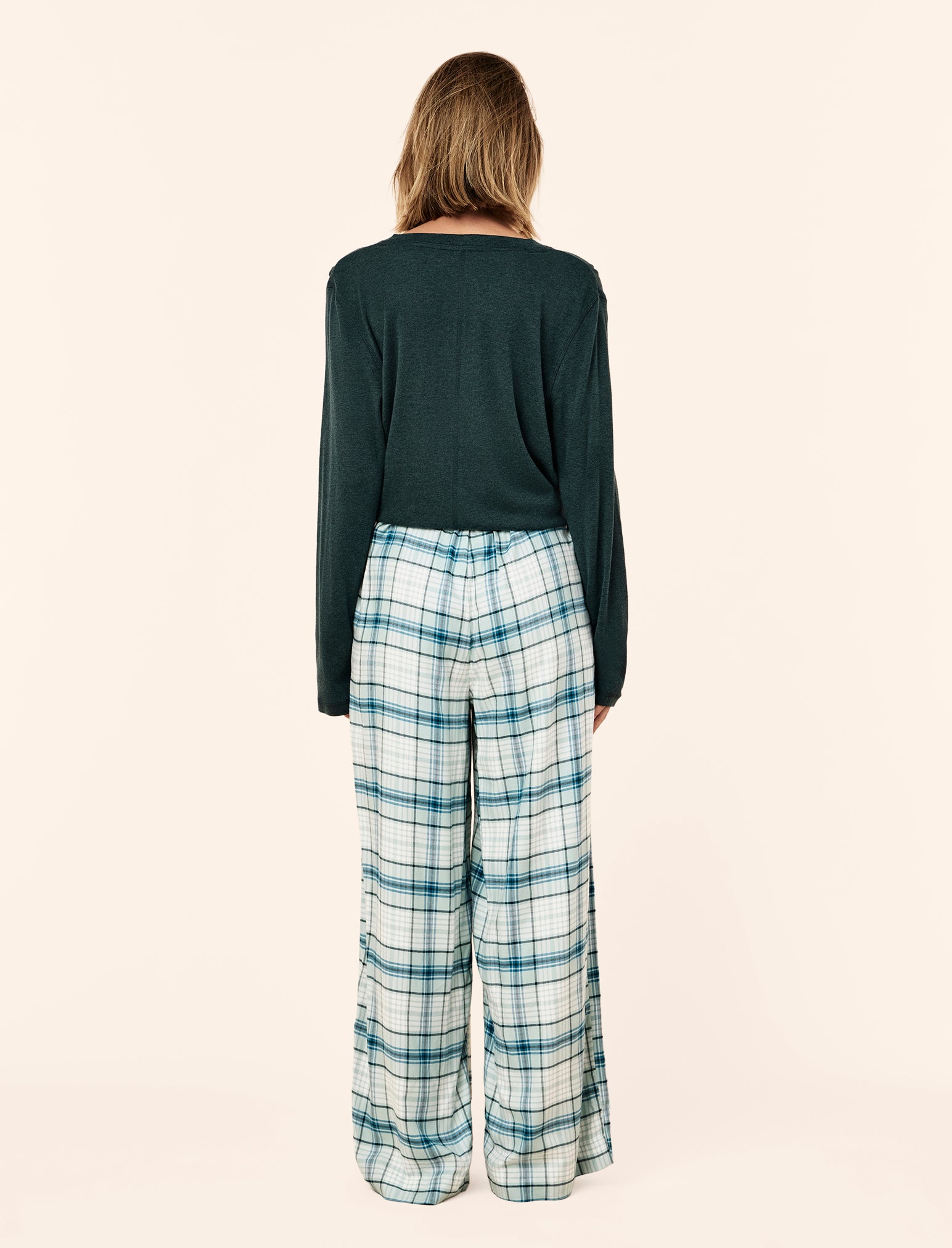 Comfy Plaid Full Length Pant
