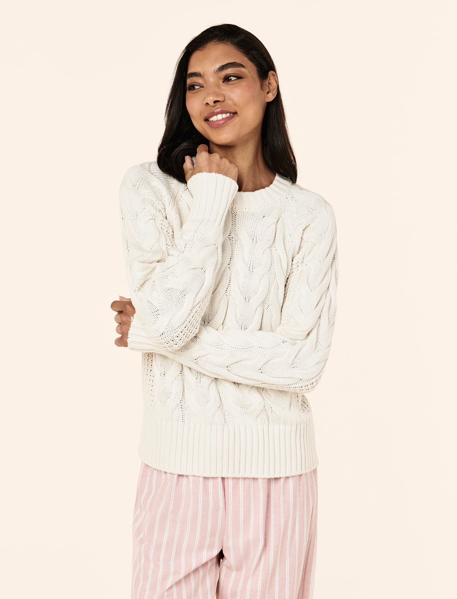 Cosy Cable Cotton Cashmere Jumper