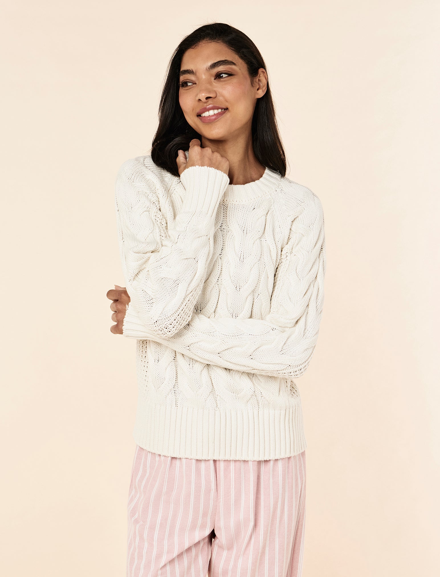 Cosy Cable Cotton Cashmere Jumper