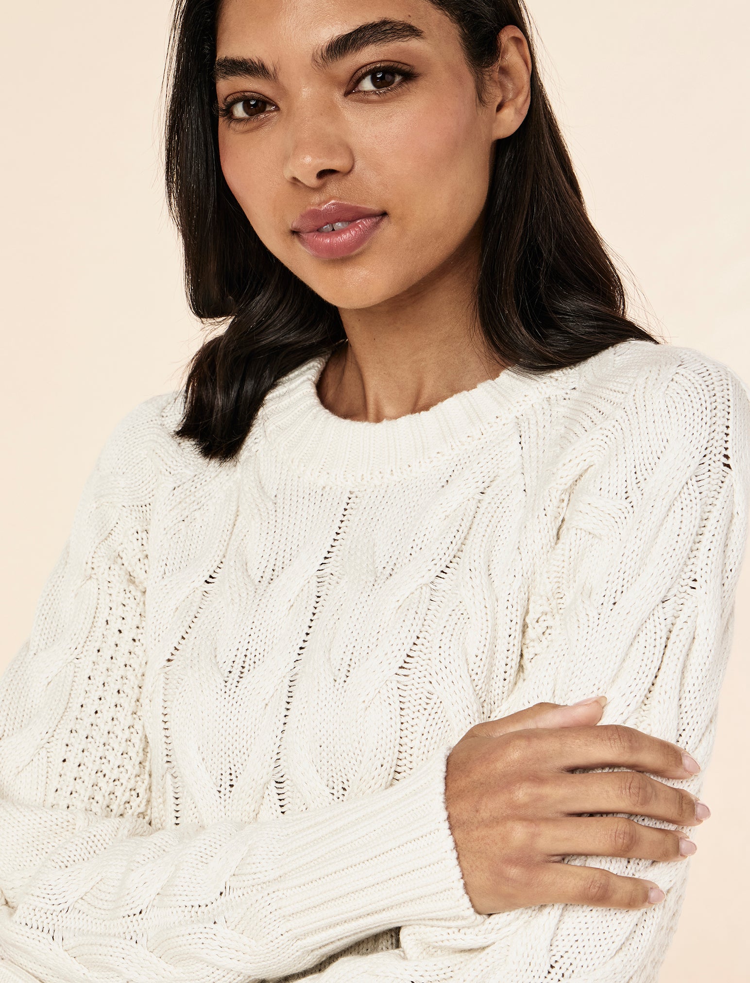 Cosy Cable Cotton Cashmere Jumper