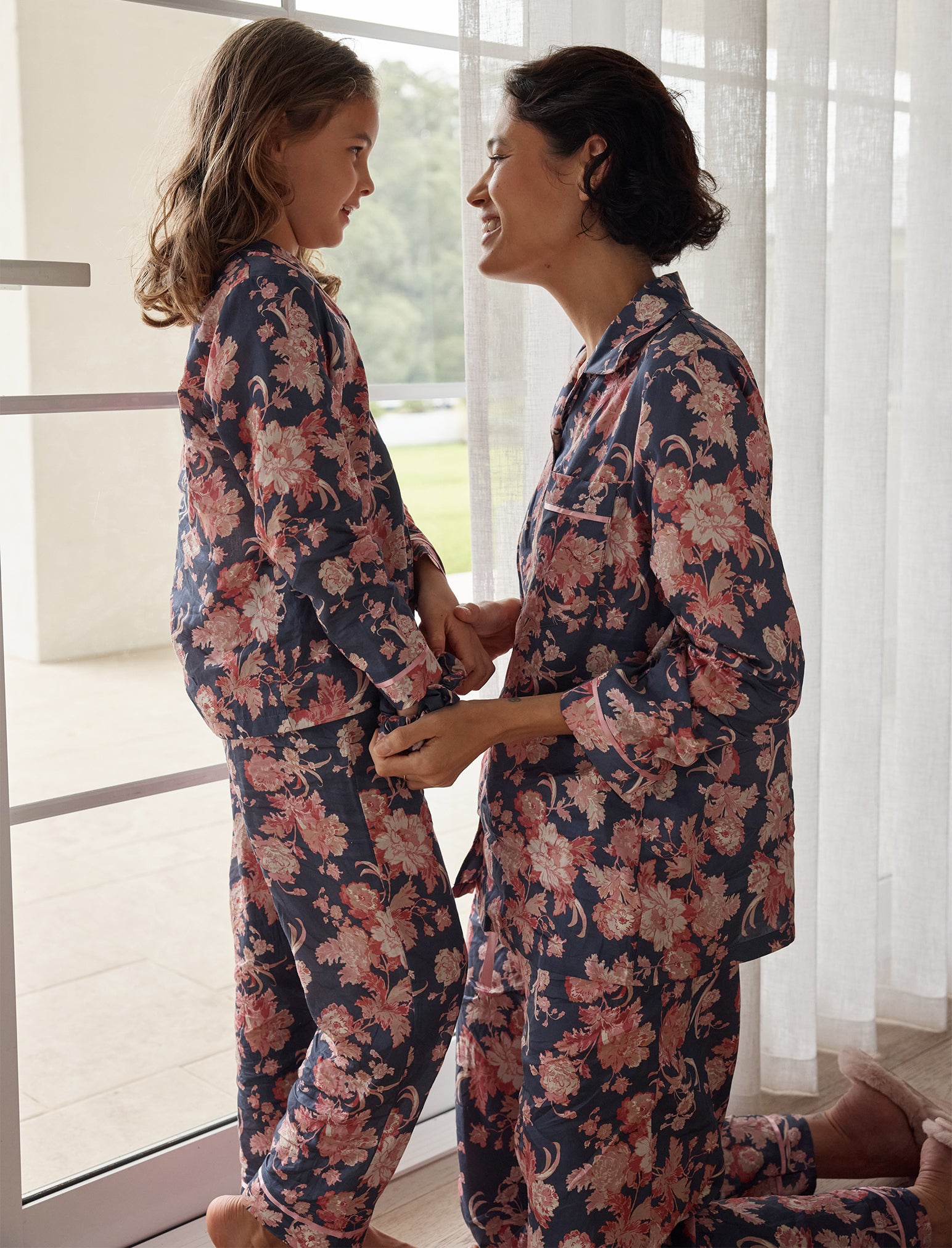 Kids Madelyn Woven Full Length PJ Set