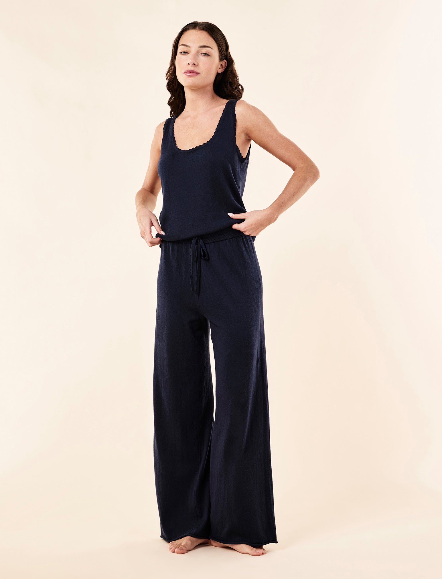 Cotton Cashmere Fine Knit Tank
