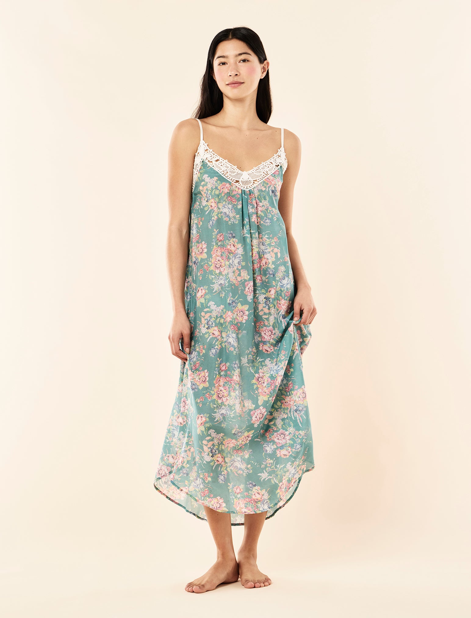 Elise Lace Front Maxi Nightie