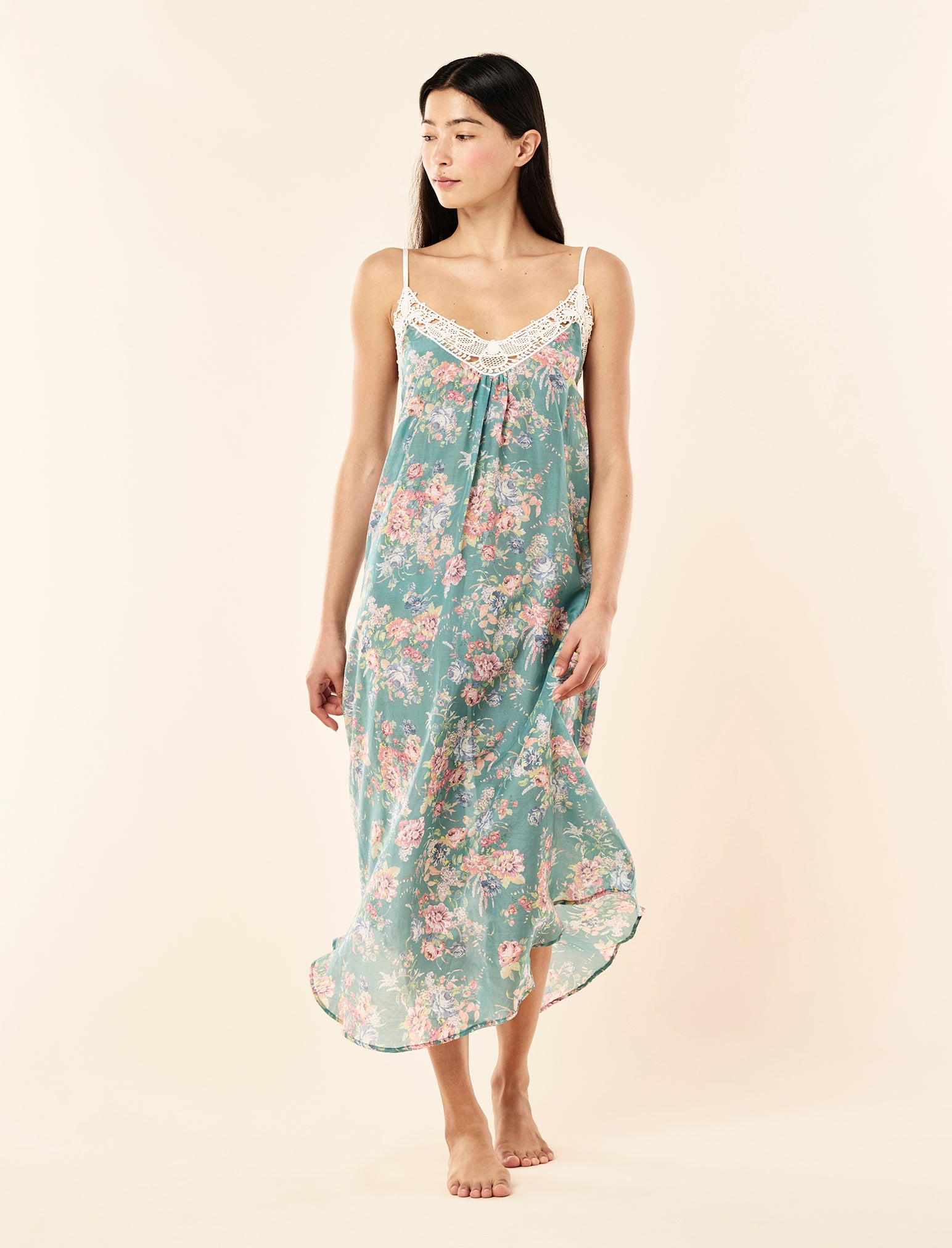 Elise Lace Front Maxi Nightie
