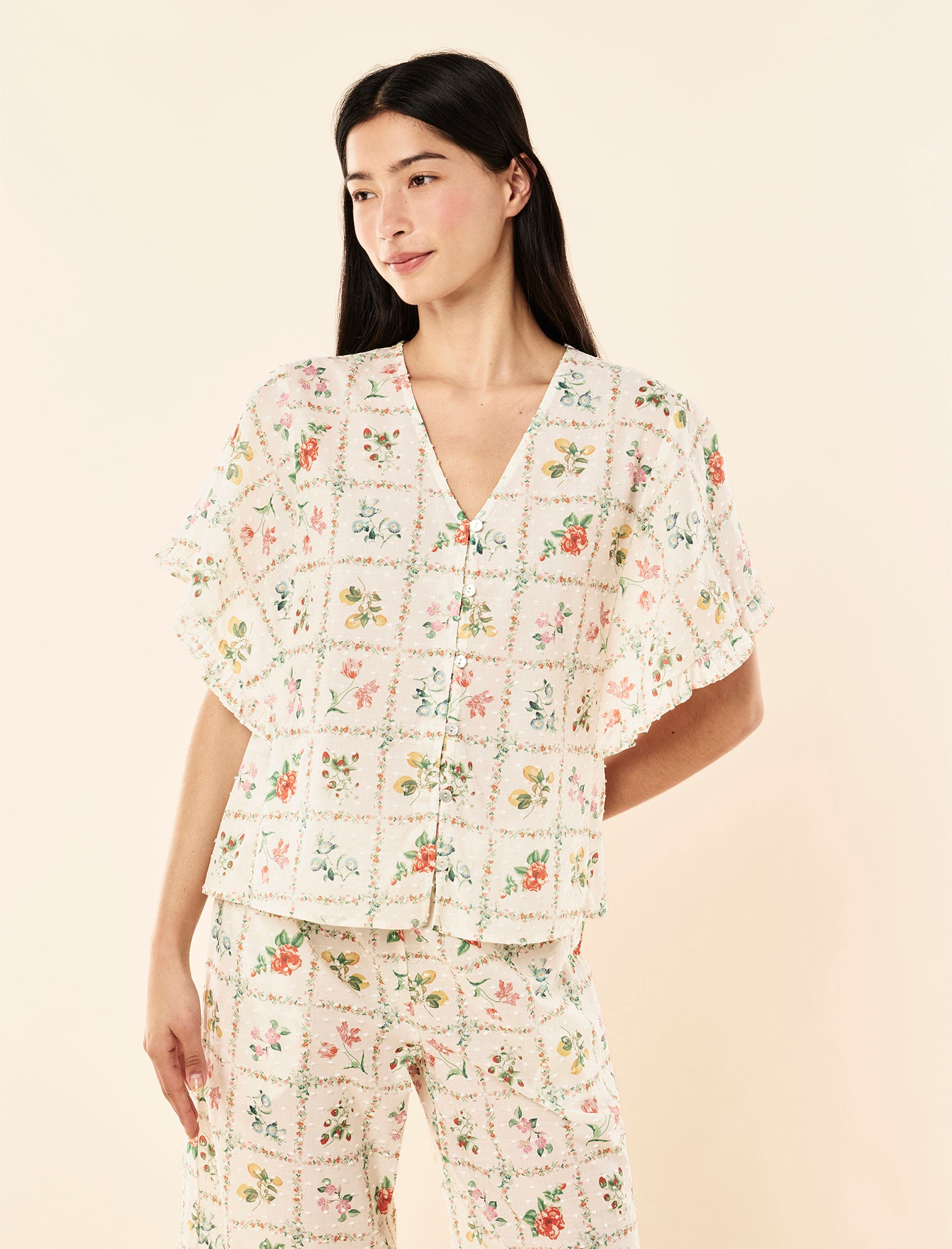 Evie Frill Short Sleeve Top