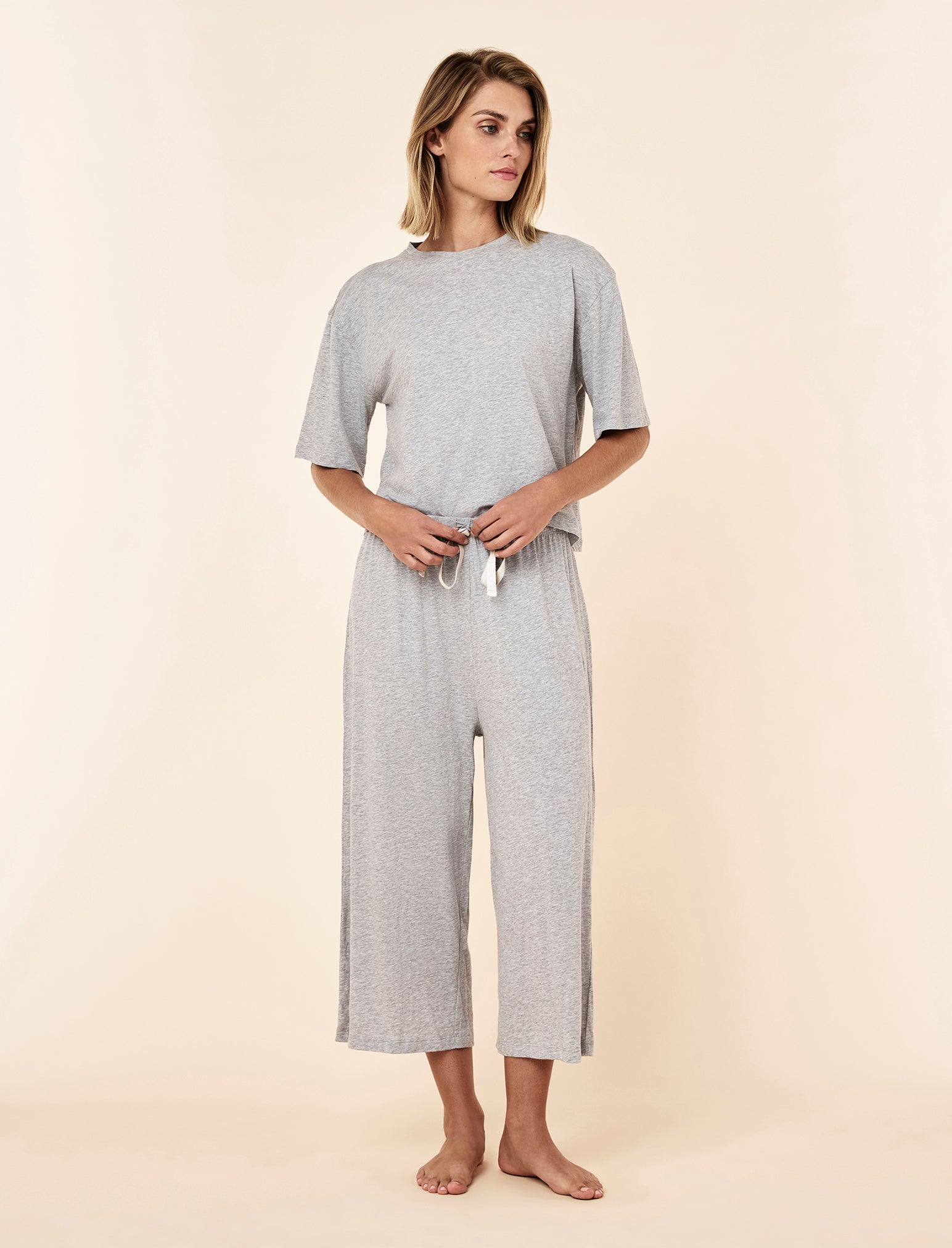 Jada Organic Cotton Knit Crop Pant
