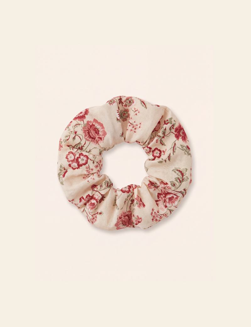 Floral Posy Spot Lace Scrunchie 2 Pack
