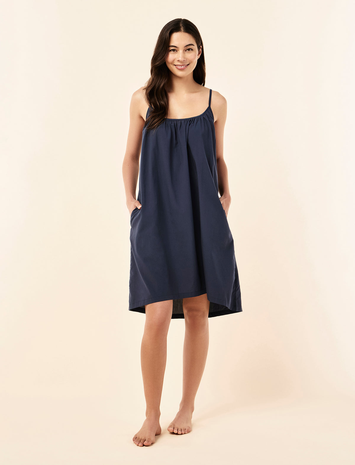 Sakura wearing the Madison Strappy Nightie
[model: Sakura wears size S |  Height: 173cm/ 5’8” | Bust: 81cm | Waist: 64cm | Hips: 89cm]