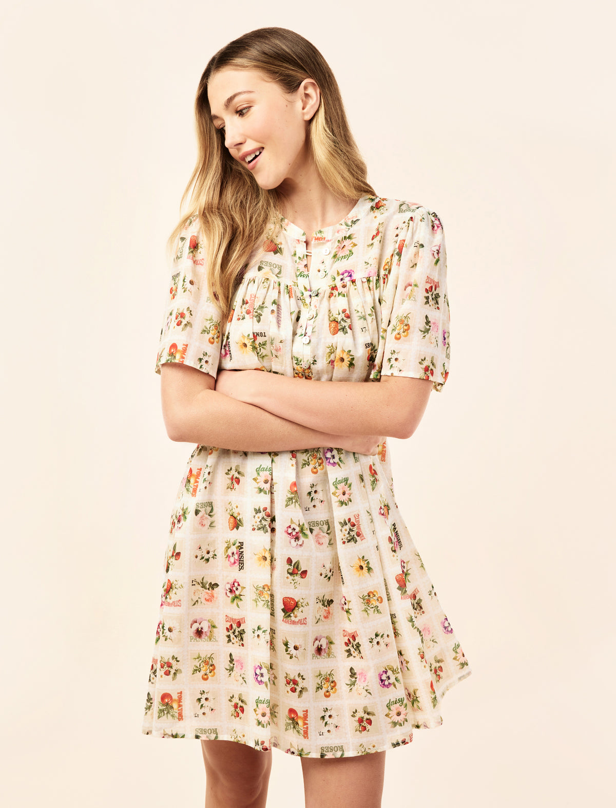Blooms Gathered Sleeve Nightie