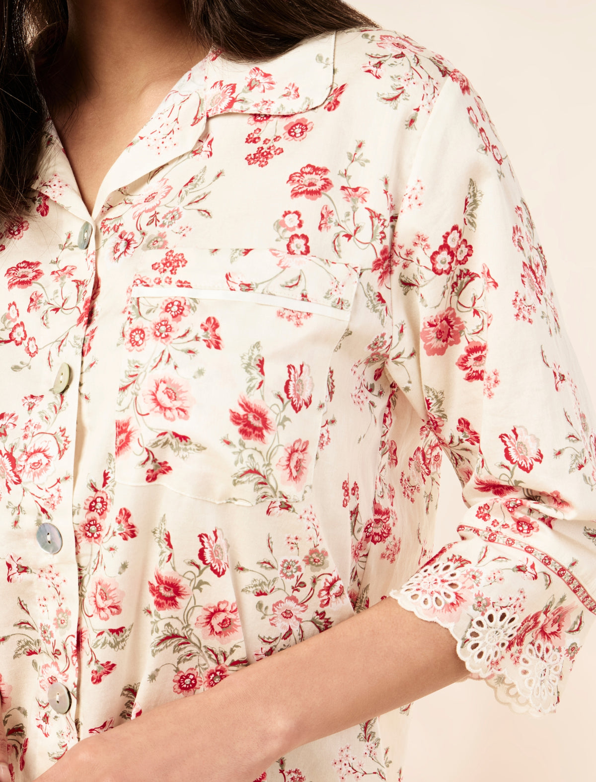 Border Floral Crop PJ Set