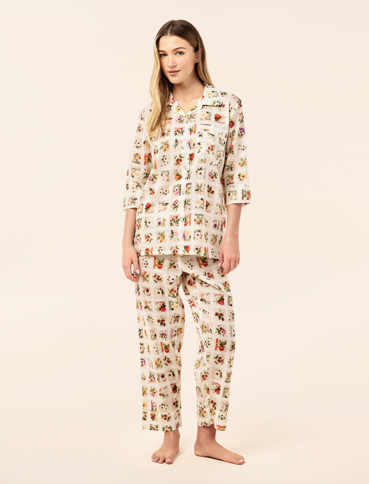 Blooms Crop PJ Set