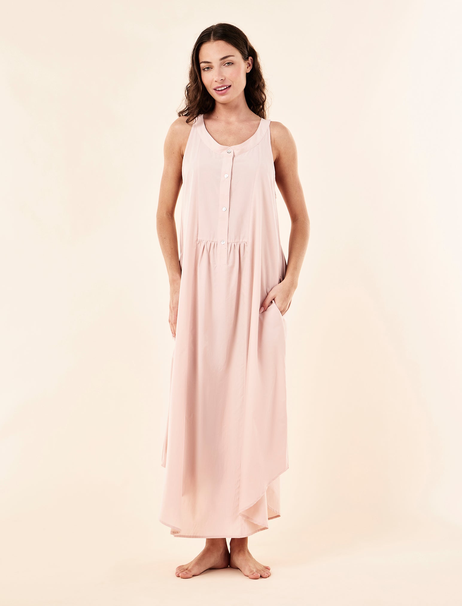 Gemma Madison Panel Front Maxi Nightie