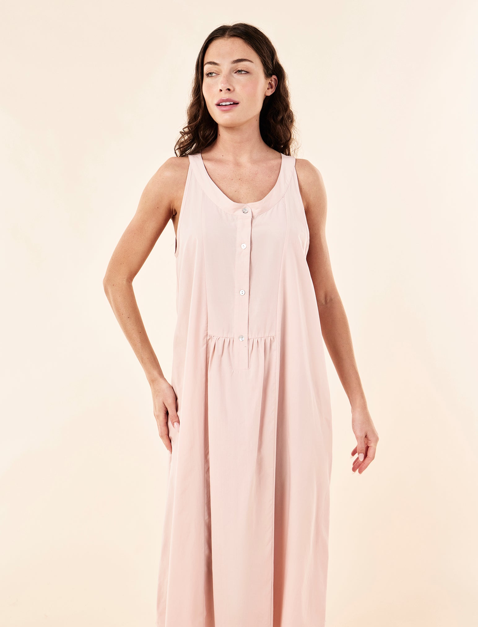Gemma Madison Panel Front Maxi Nightie
