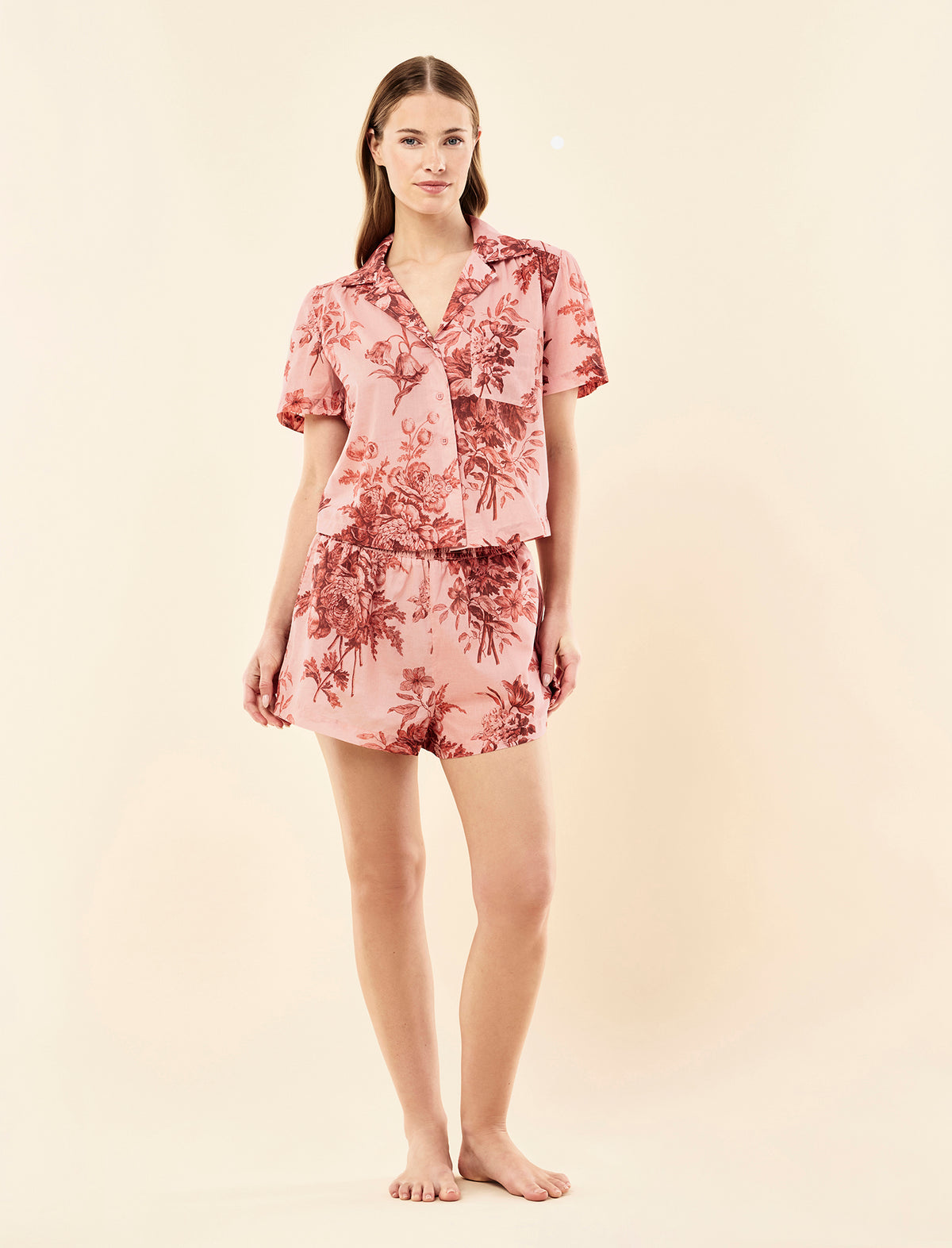 Karen Walker Romantic Floral Boxer PJ Set
