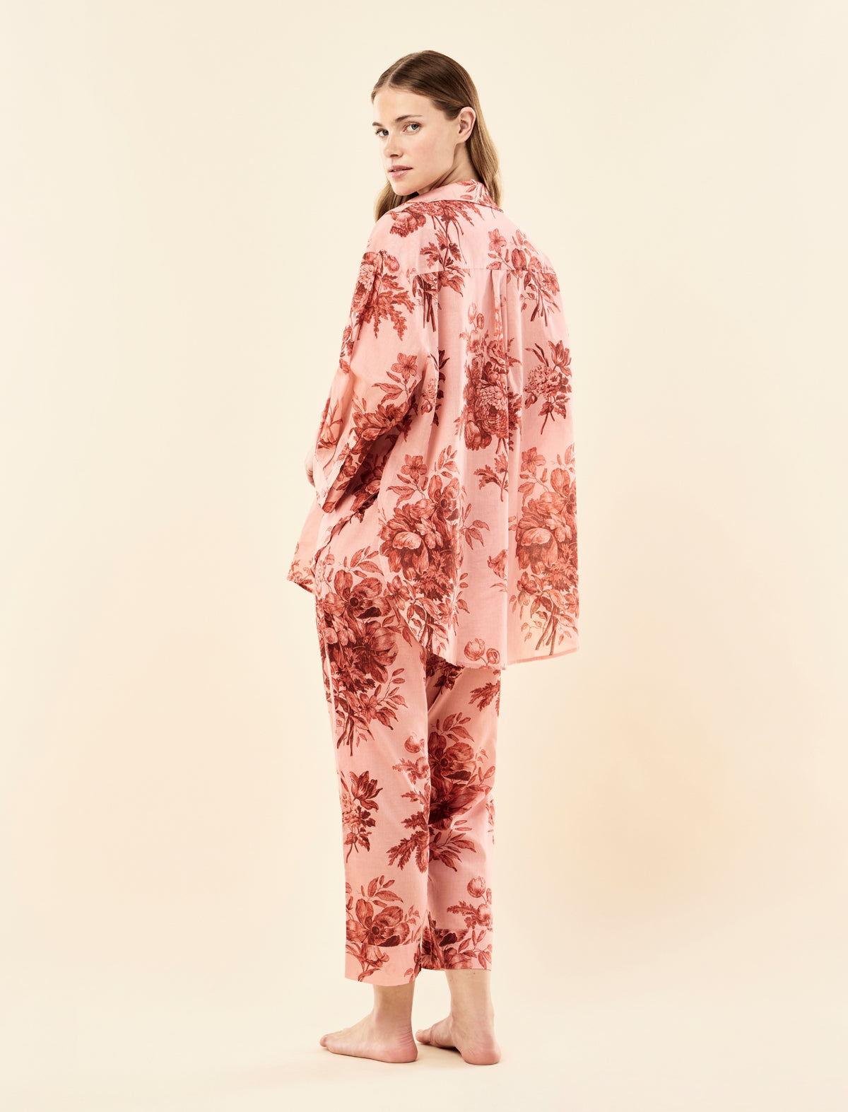 Karen Walker Romantic Floral Long Sleeve Crop PJ Set