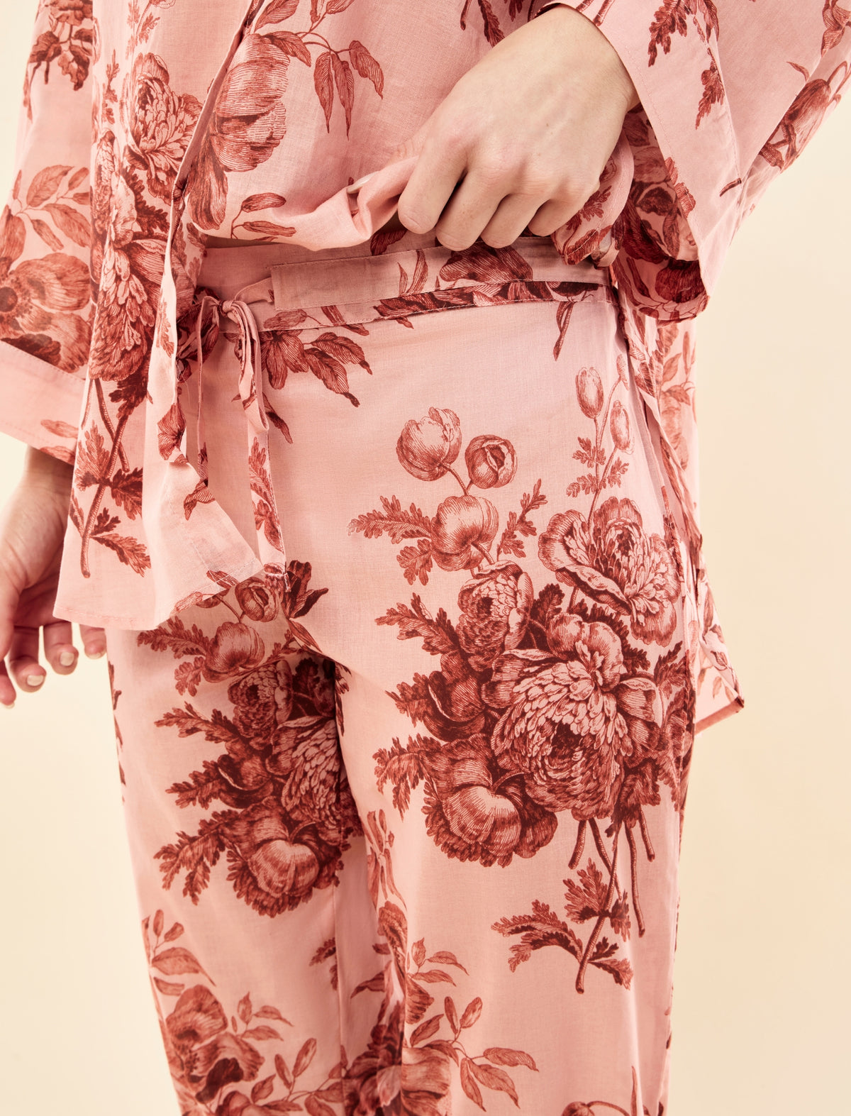 Karen Walker Romantic Floral Long Sleeve Crop PJ Set