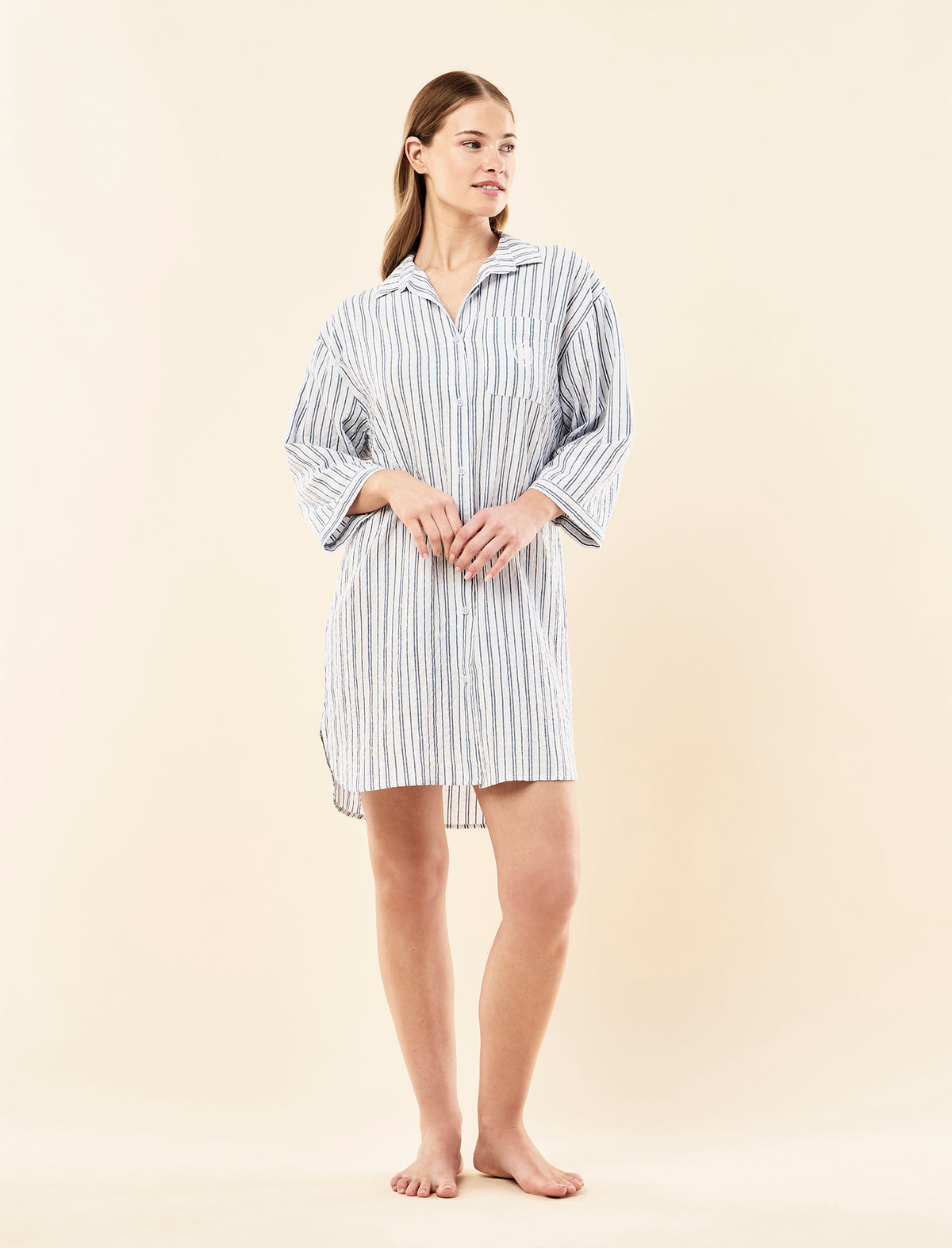 Karen Walker Seersucker Stripe Nightshirt