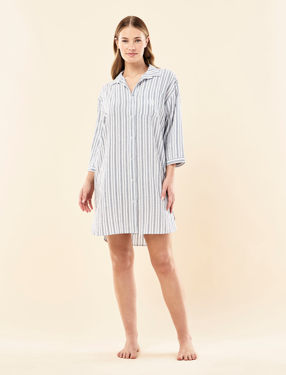 Karen Walker Seersucker Stripe Nightshirt