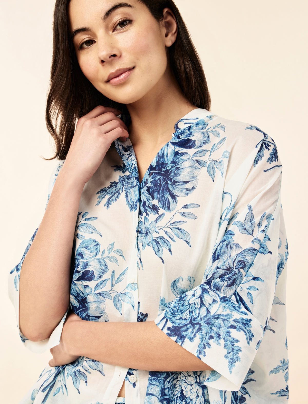 Karen Walker Romantic Floral Flowy Boxer PJ Set