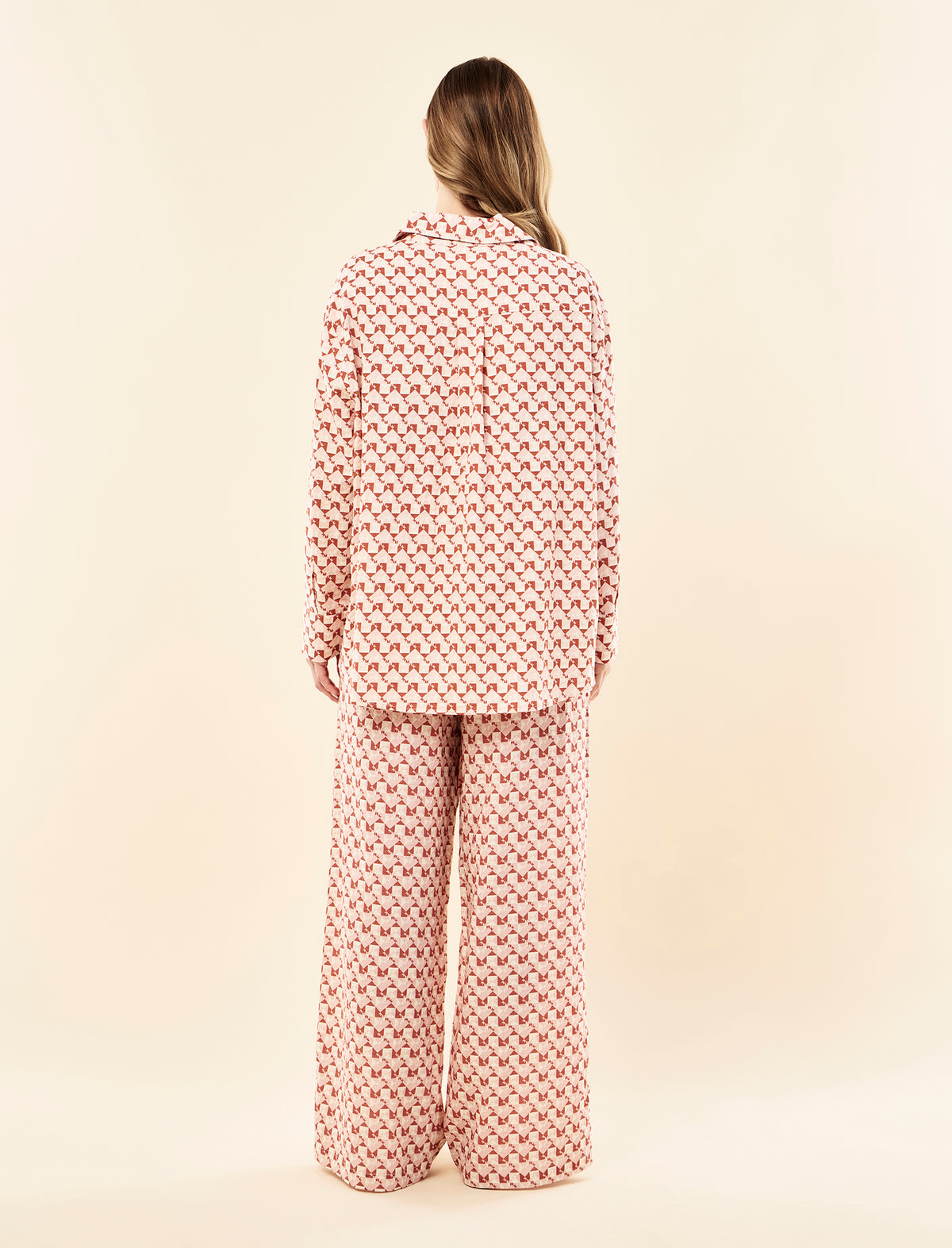 Karen Walker Monogram Tiles Relaxed Full Length PJ Set
