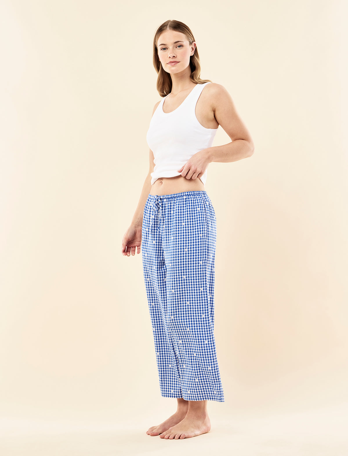 Daisy Gingham Crop Pant