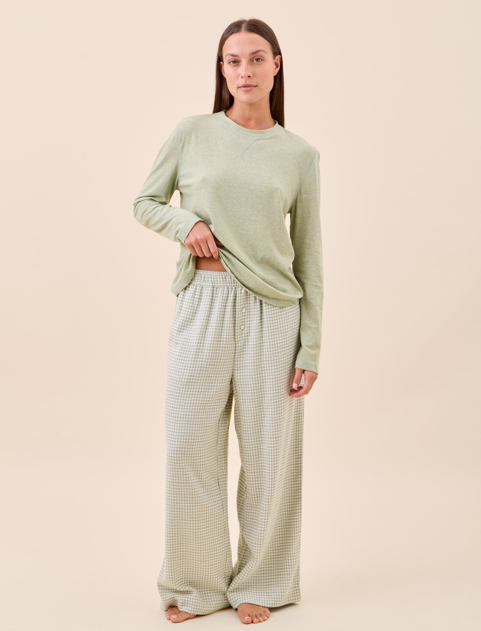 Houndstooth Full Length Pant