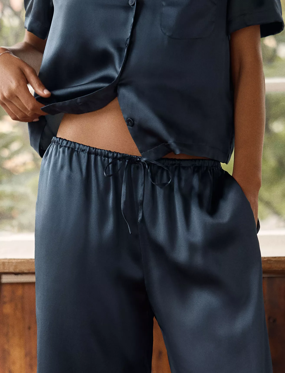 Audrey Mulberry Silk Crop PJ Set