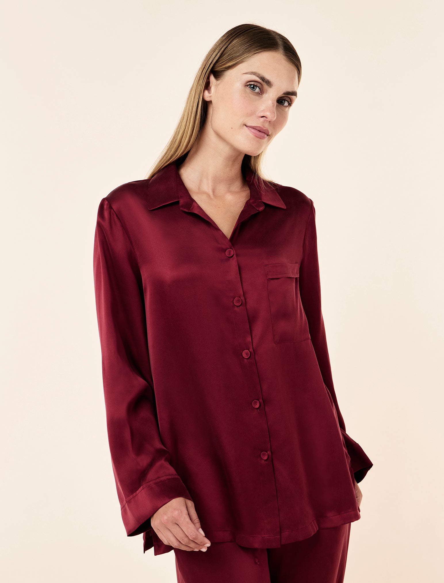 Audrey Washable Silk Full Length PJ Set