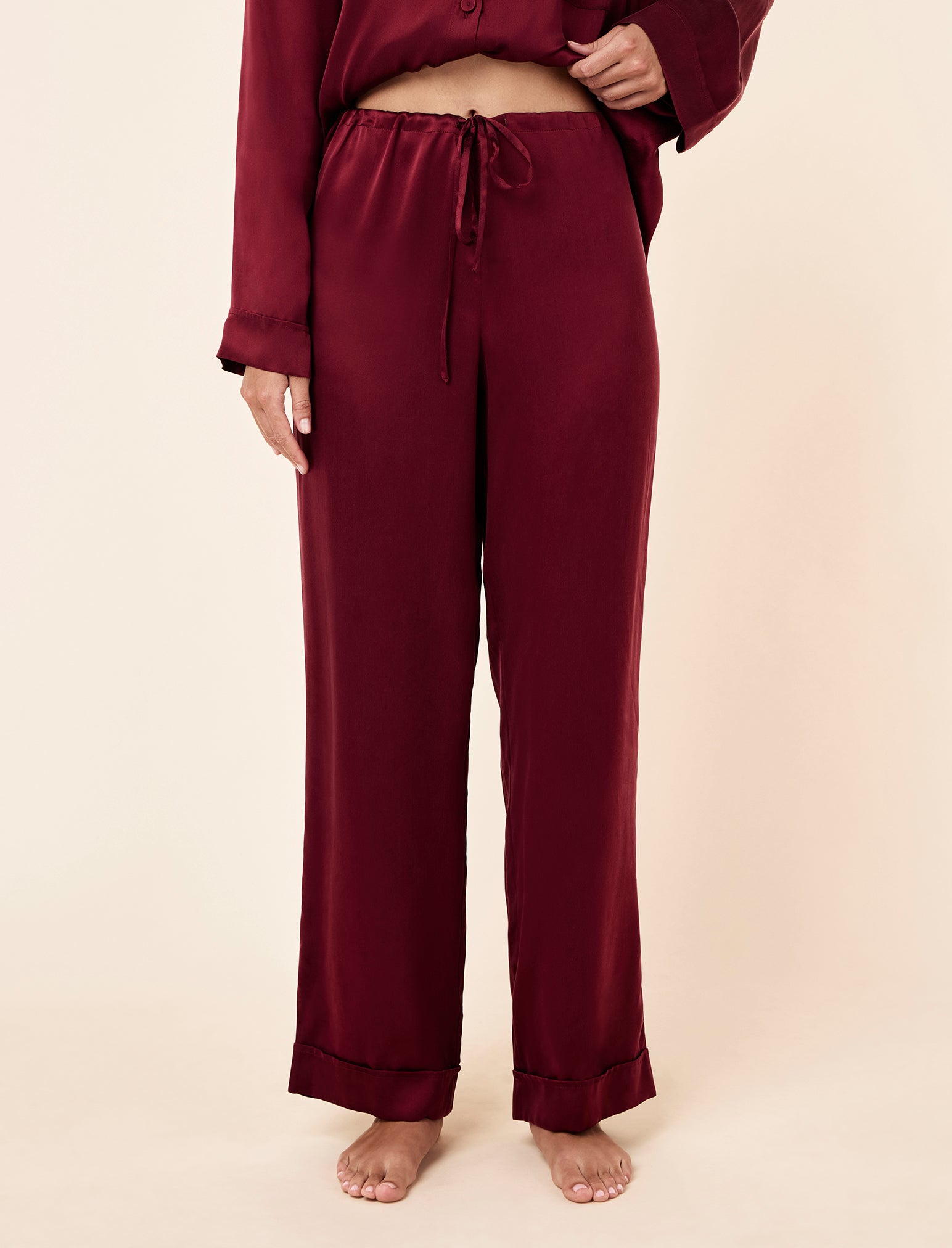 Audrey Washable Silk Full Length PJ Set