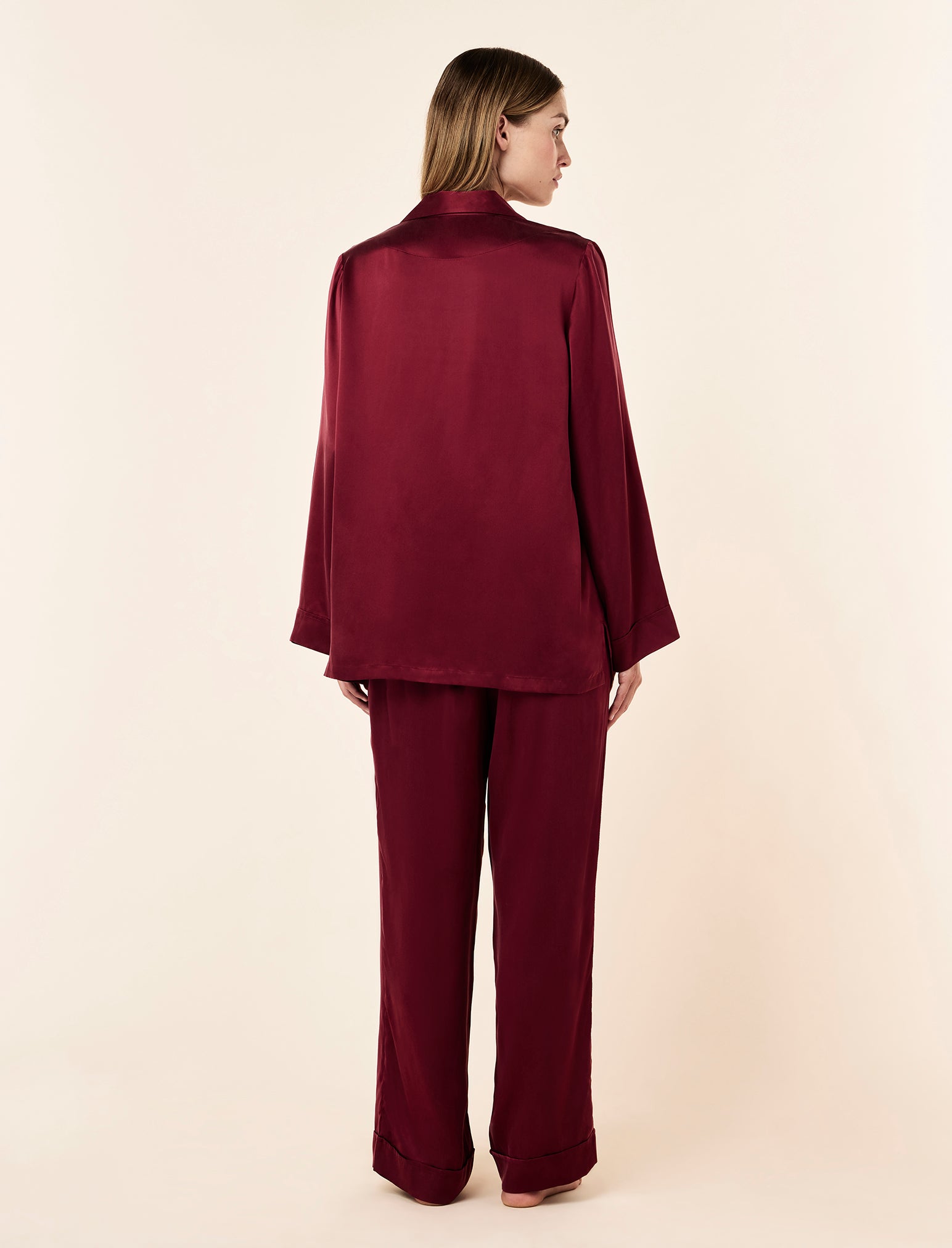 Audrey Washable Silk Full Length PJ Set