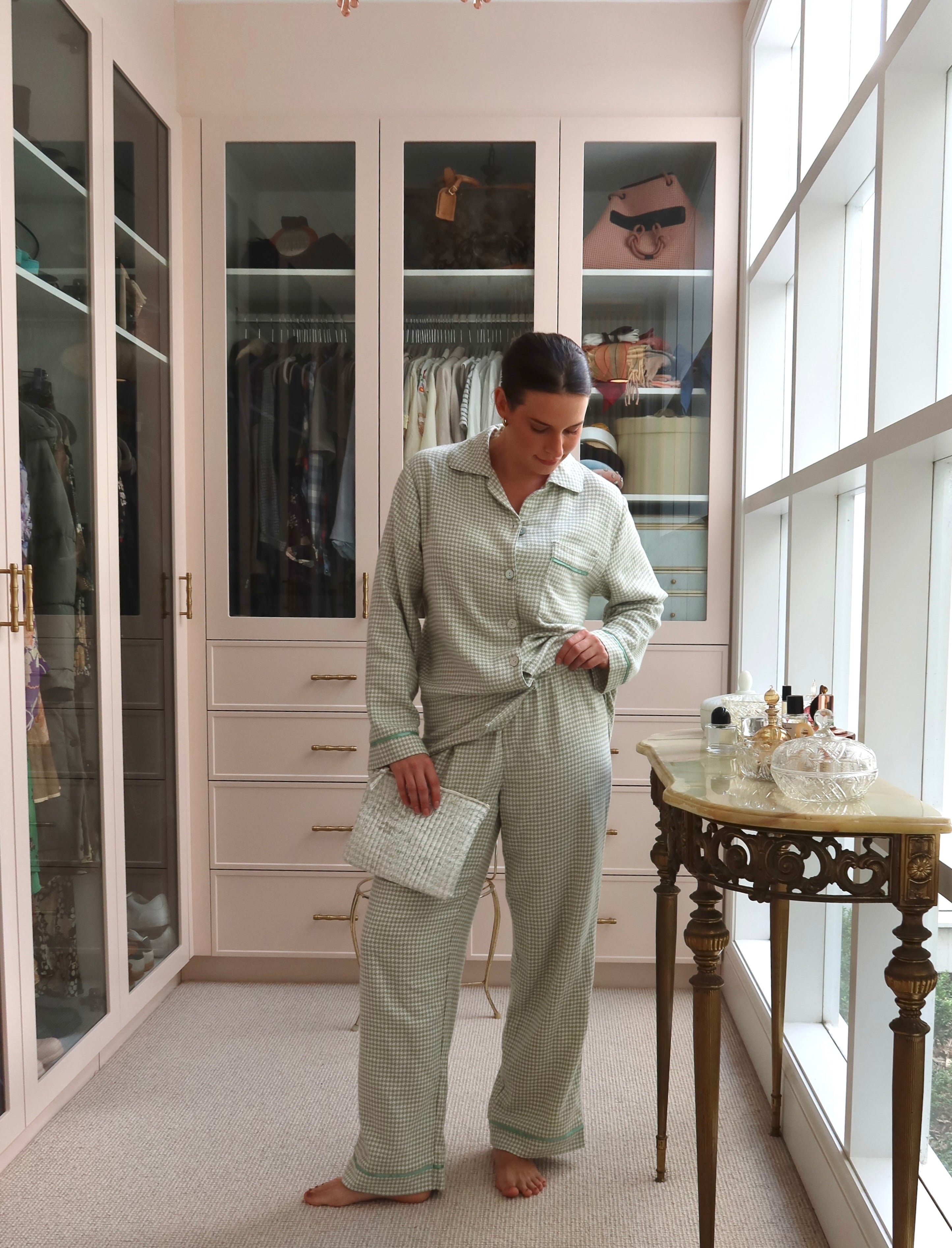 Houndstooth Cosy Full Length PJ Set