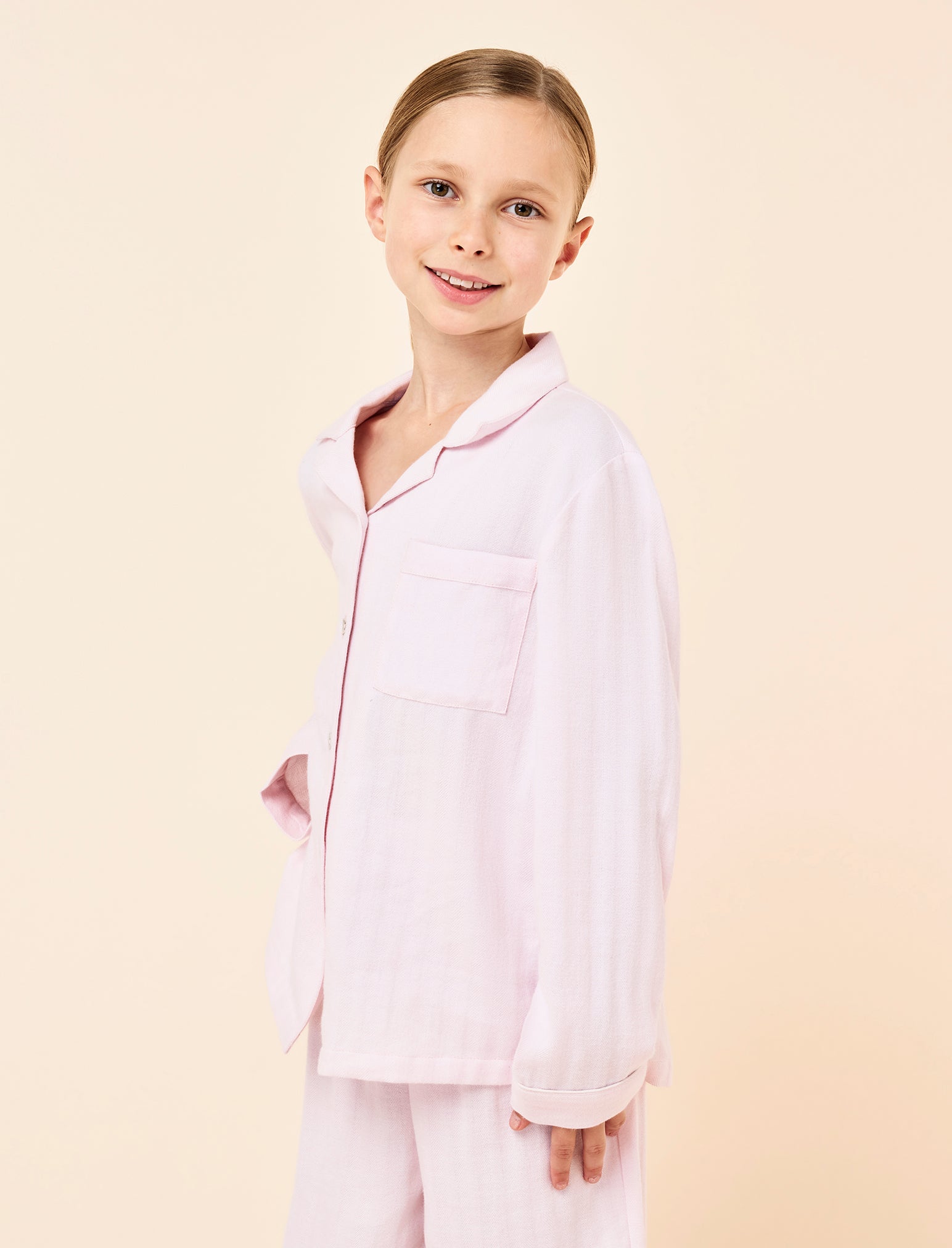 Kids Herringbone Full Length PJ Set