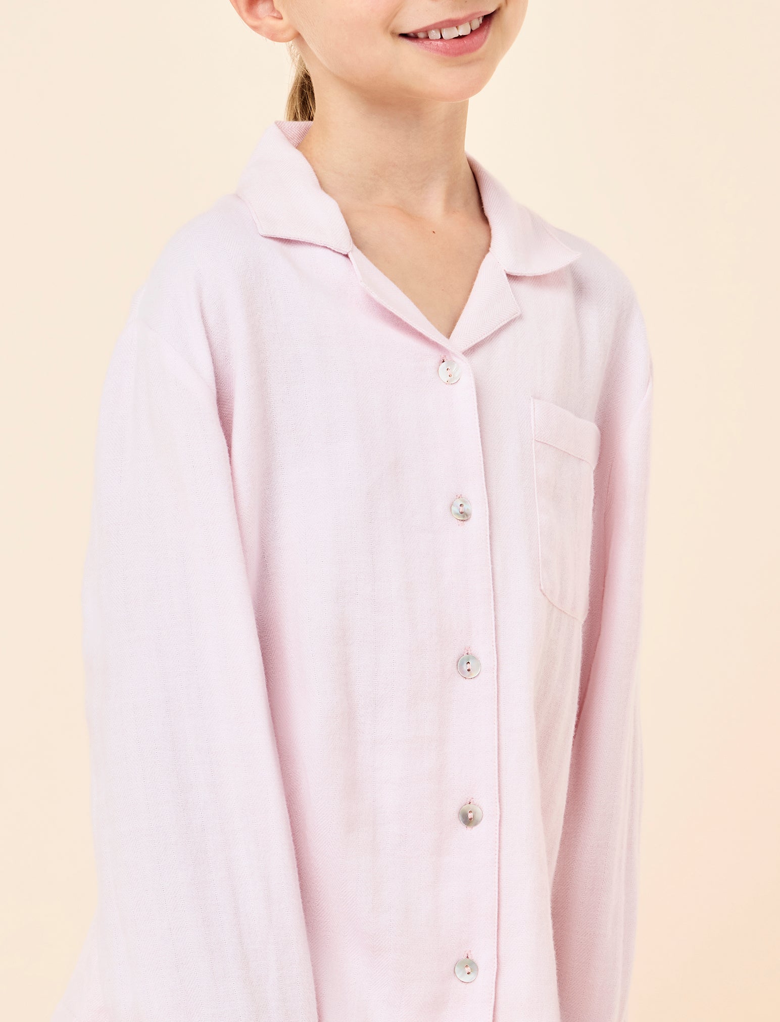 Kids Herringbone Full Length PJ Set
