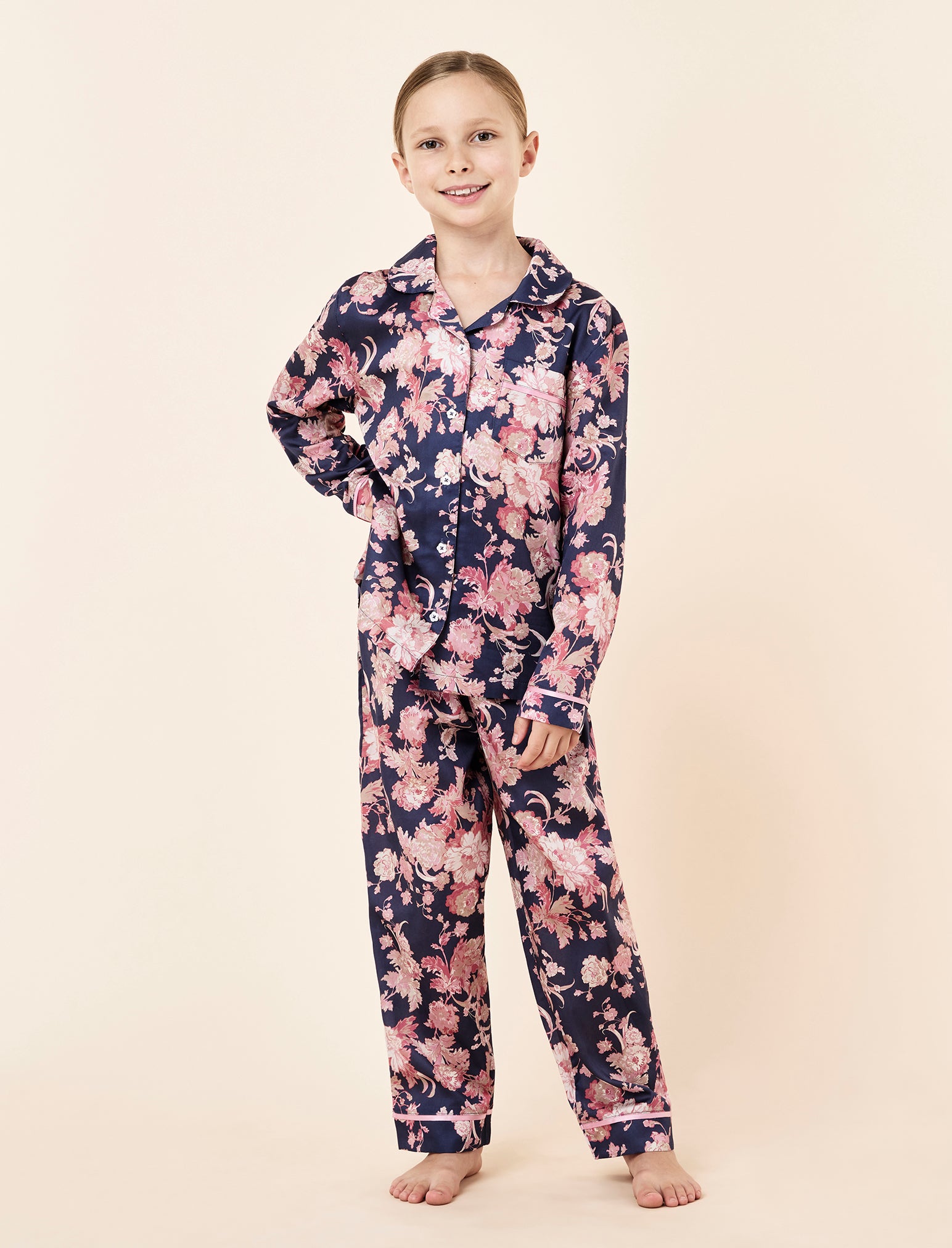 Kids Madelyn Woven Full Length PJ Set