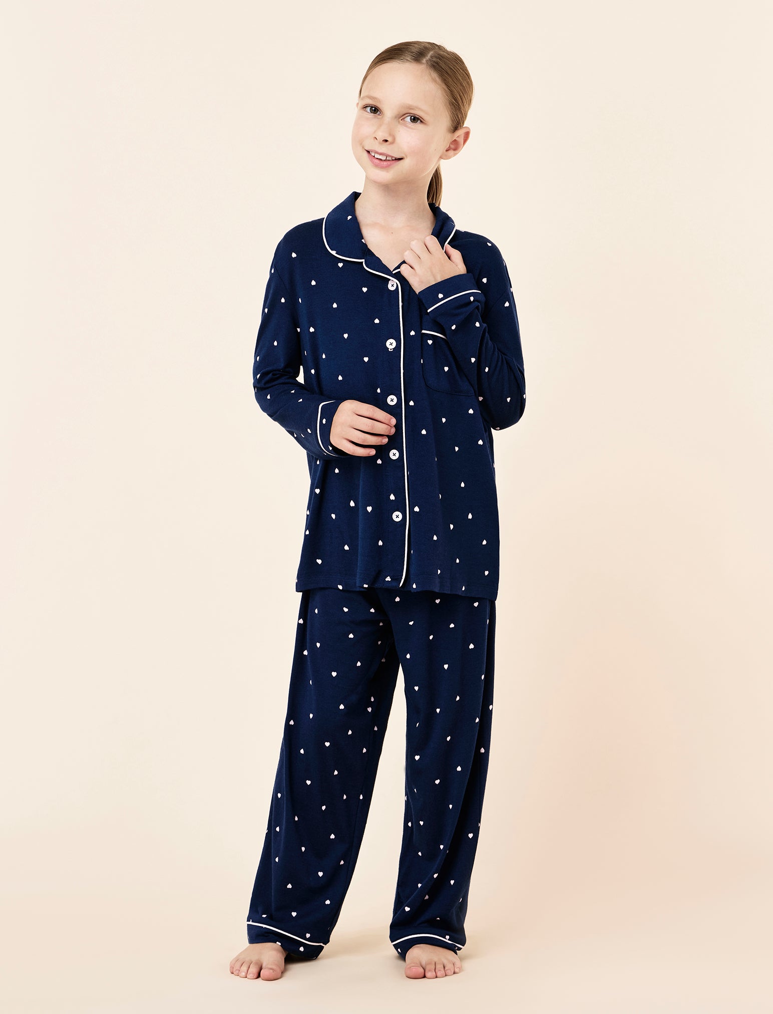 Kids Kate Hearts Full Length PJ Set