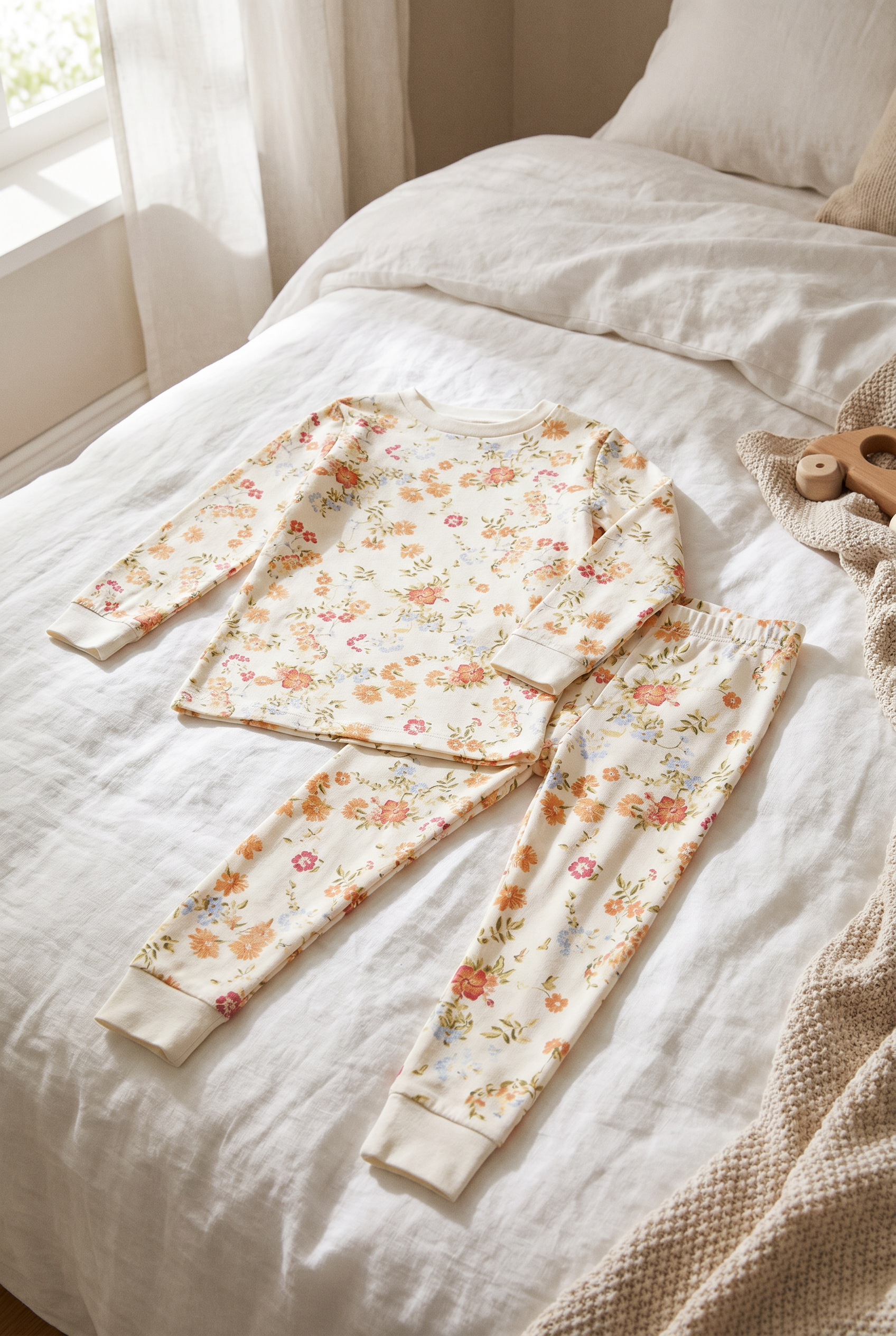 Kids Amber Knit Full Length PJ Set