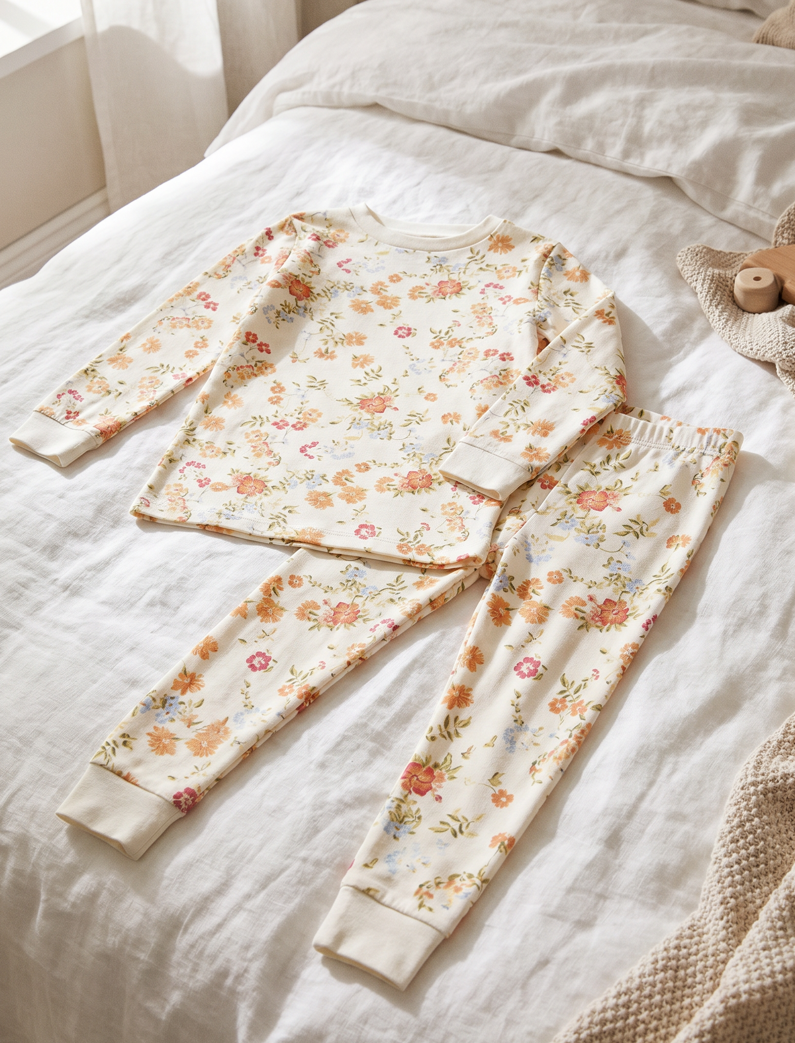 Kids Amber Knit Full Length PJ Set