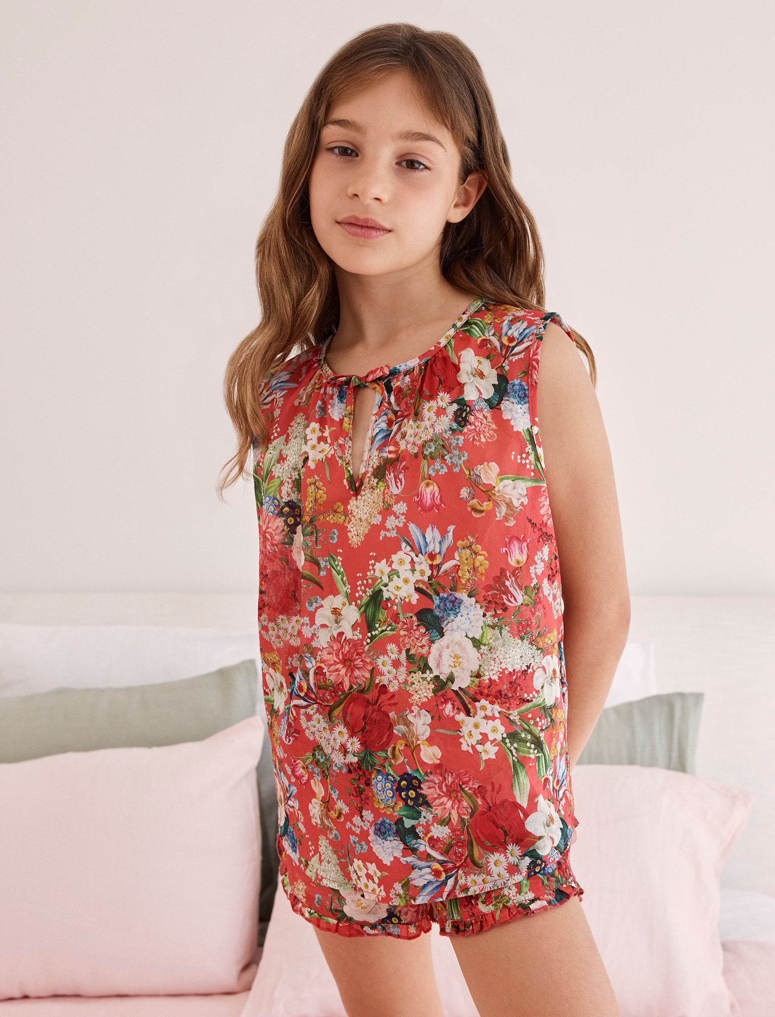 Kids Holly Frill Cami & Boxer Short Set