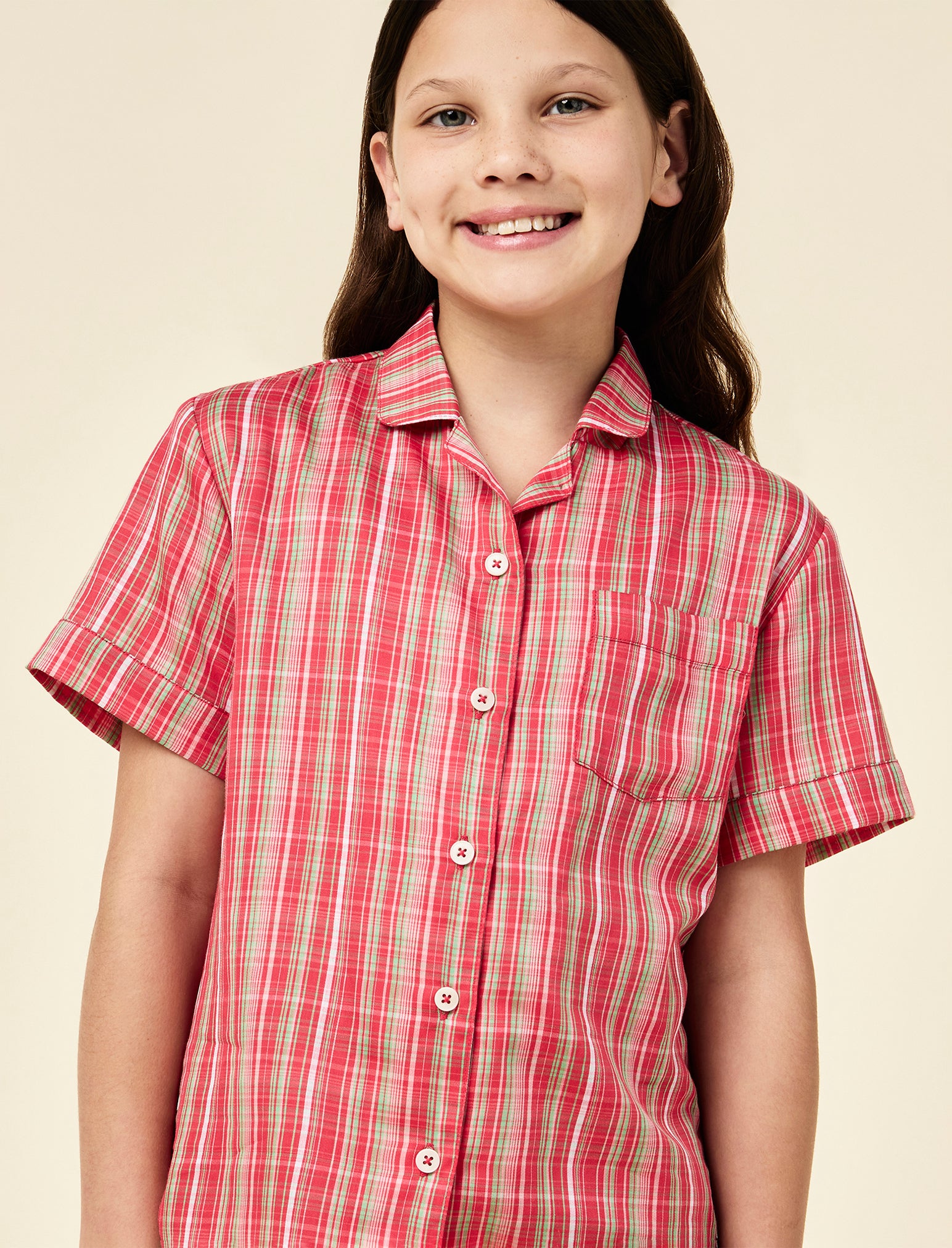 Kids Holiday Plaid PJ Boxer Set