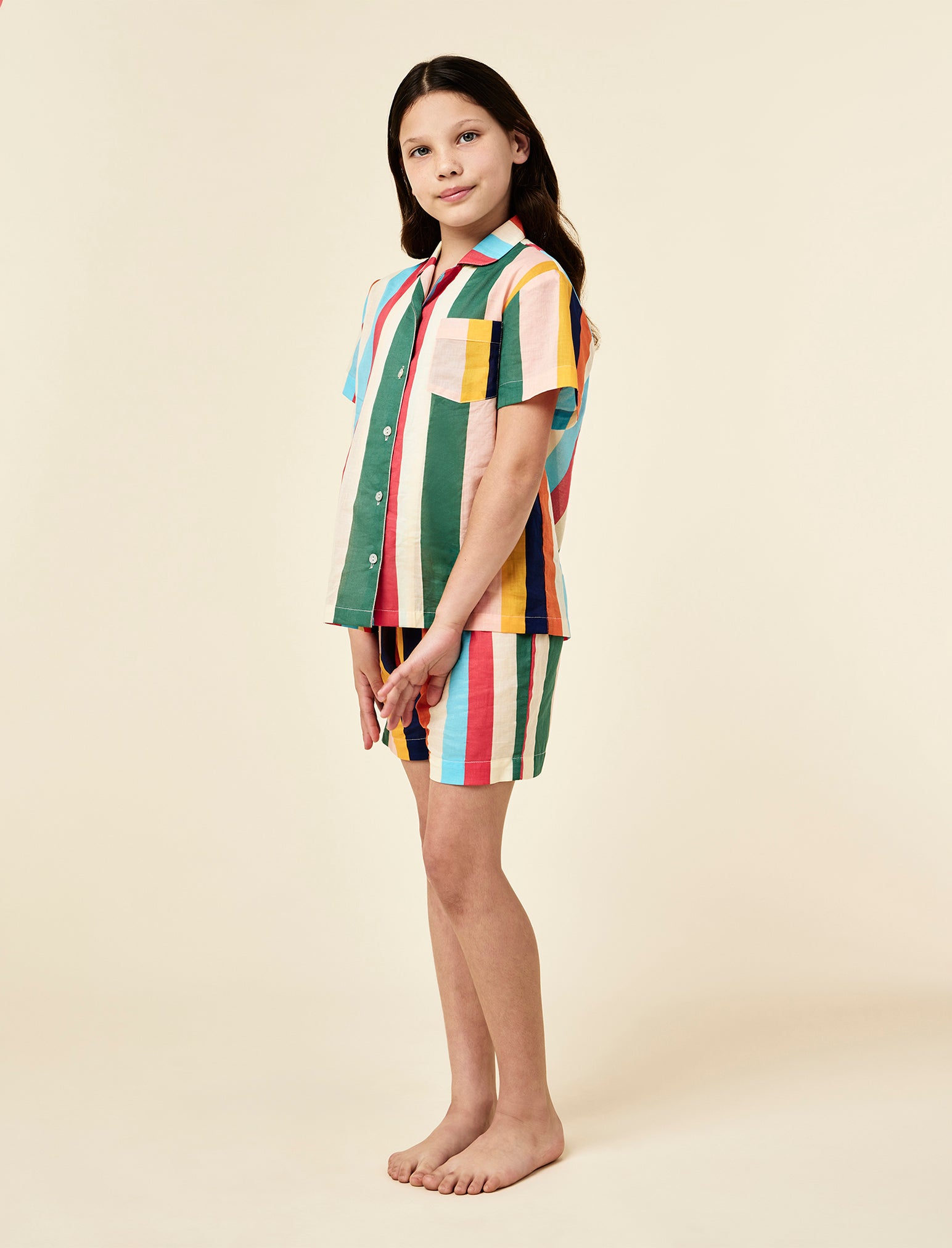 Kids Holiday Stripe Boxer PJ Set