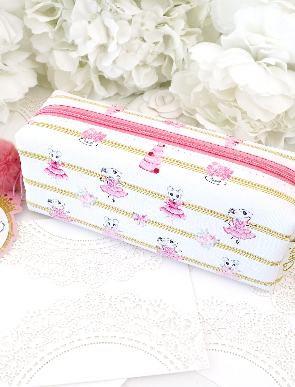 Claris Pencil Case with Pom Pom