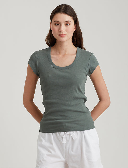 Milla Rib Shelf Bra Tee