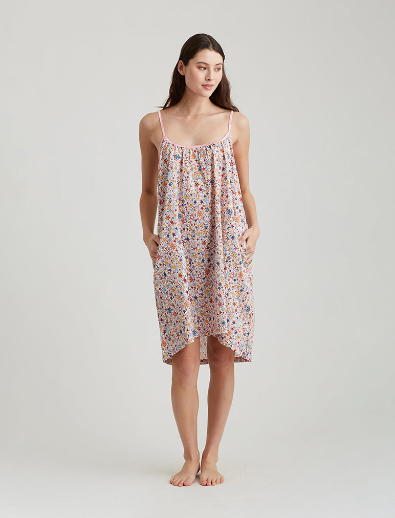 Christmas Stars Strappy Midi Nightie
