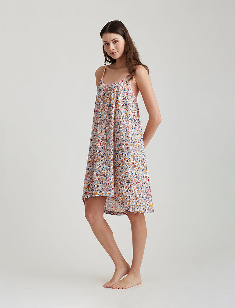 Christmas Stars Strappy Midi Nightie