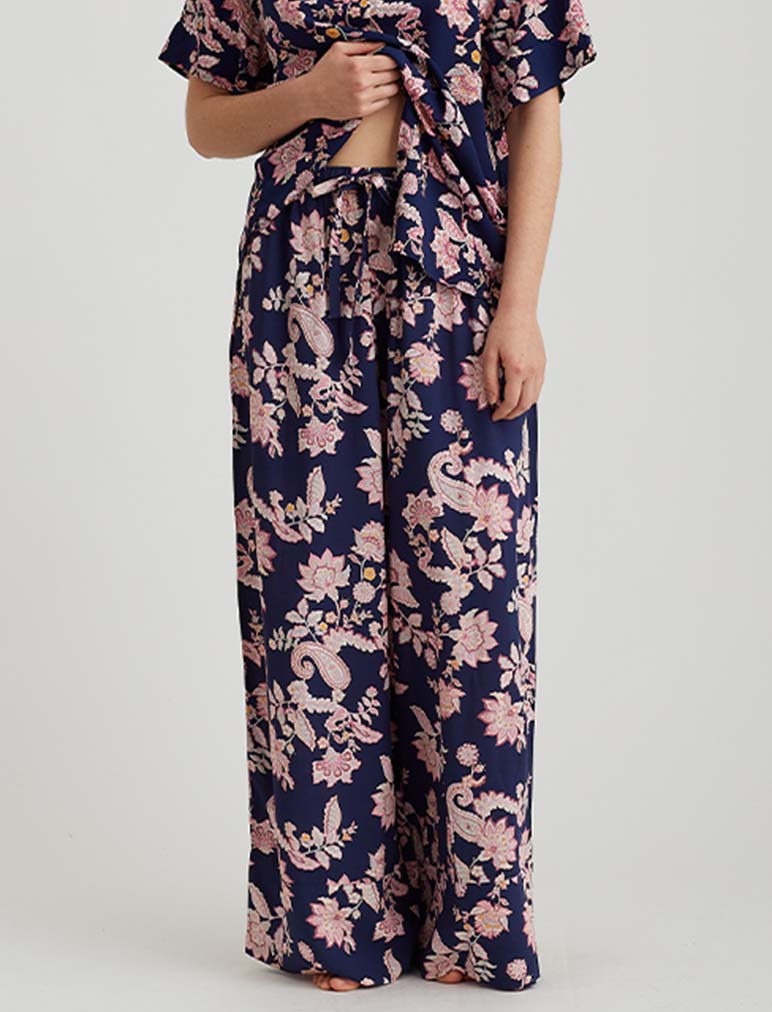 Abigail Paisley Wide Leg Pant
