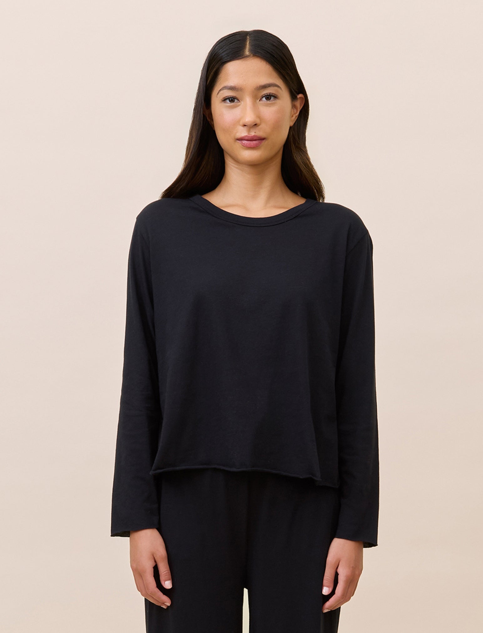 Jada Organic Cotton Boxy Long Sleeve Tee