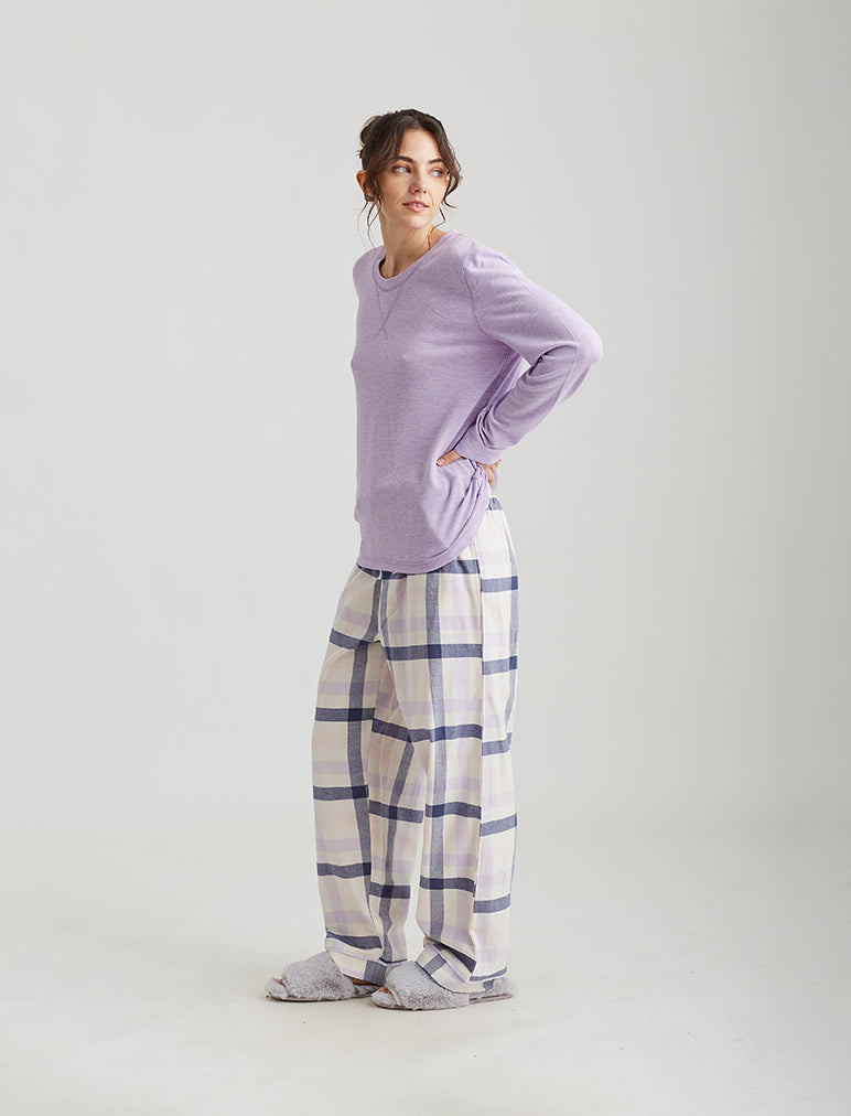 Organic Cotton Plaid Pant and Feather Soft Top