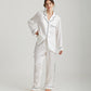 Sylvie Silk Piped Full Length PJ