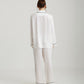 Sylvie Silk Piped Full Length PJ